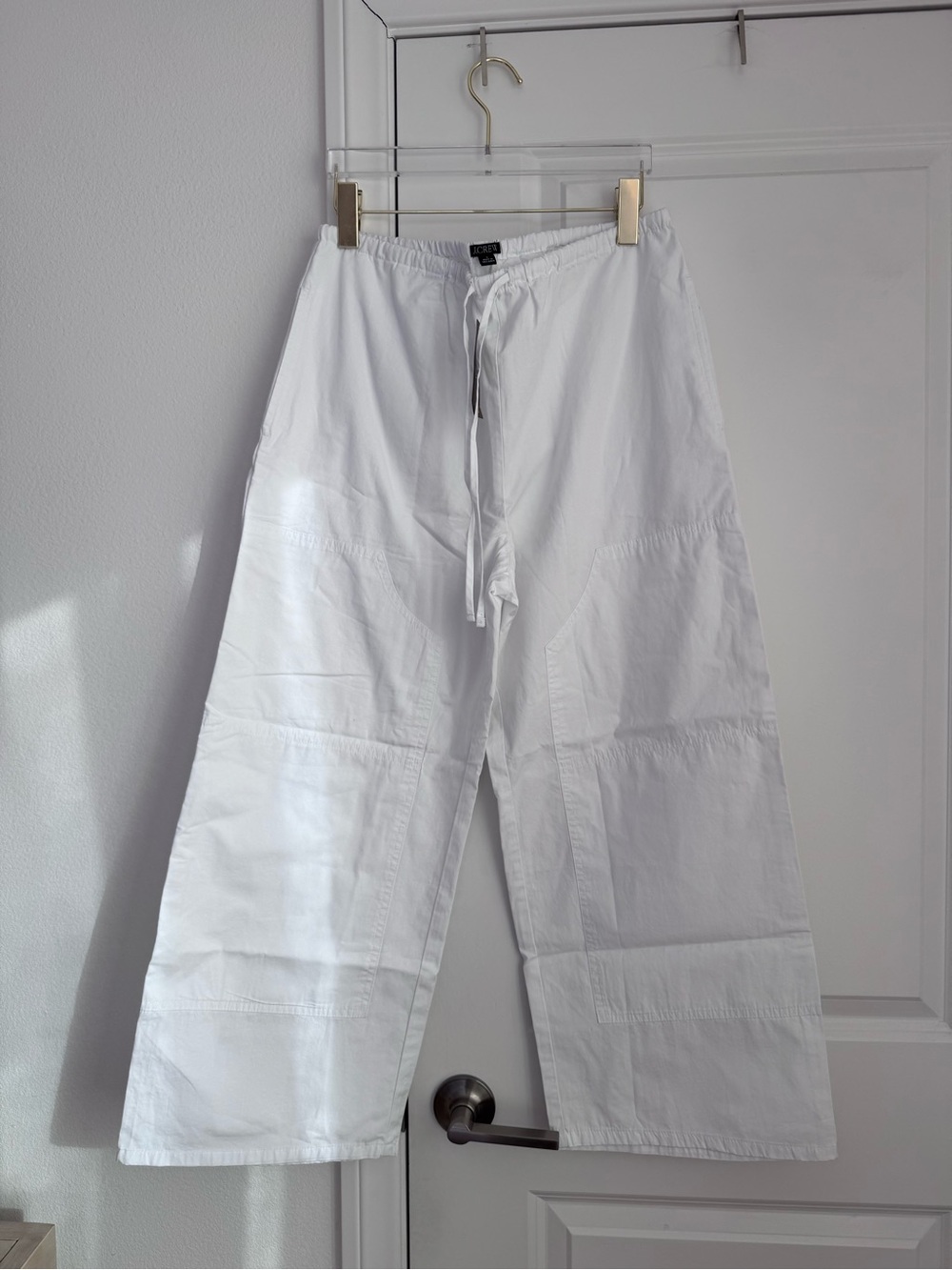 NWT J Crew Luna Pants In Cotton Poplin White Size S